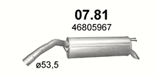 Глушник (вихлопна система) FIAT STILO 1.6 i 16V (1596см3) з 01г (Фіат Стіло) хетчбек