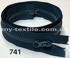 Блискавка тракторна 110 см Тип 5 <Косий зуб> два бігунки Смарагдовий