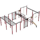 Спортивний комплекс WorkOut 6 металевих турніки, бруси, шведські стінки вуличні, фото 5