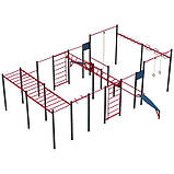 Спортивний комплекс WorkOut 6 металевих турніки, бруси, шведські стінки вуличні, фото 4