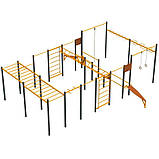 Спортивний комплекс WorkOut 6 металевих турніки, бруси, шведські стінки вуличні, фото 2