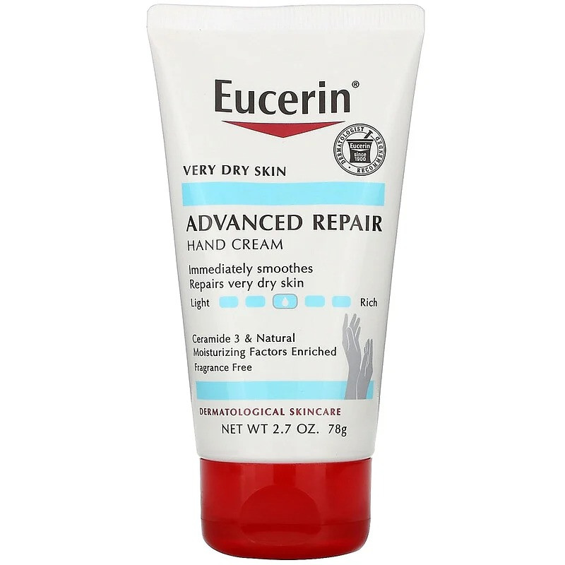 Відновлюючий крем для рук Eucerin зволожує суху шкіру без запаху 78г