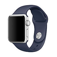 Силиконовый ремешок для Apple watch 38mm / 40mm (Midnight blue) Темно-синий