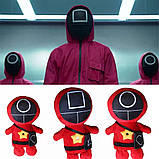 Дитяча плюшева іграшка нічник-проектор зоряного неба Гра в кальмара коло, фото 7