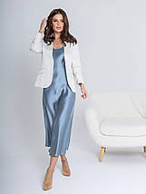 Шовкова сукня комбінація на бретелях. TM"Silk Kiss". Натуральний 100% шовк. Міді, сірий, фото 4