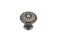 Мебельная ручка-кнопка Kerron состаренная бронза (RK-021 OAB)