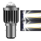 H6, BА20D, DC12-80V Лампа для скутера, мотоцикла світлодіодна двоконтактна LED, фото 4