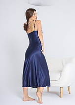 Шовкова сукня комбінація на бретелях. TM"Silk Kiss". Натуральний 100% шовк. Міді, королівський синій, фото 2
