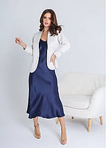 Шовкова сукня комбінація на бретелях. TM"Silk Kiss". Натуральний 100% шовк. Міді, королівський синій, фото 4