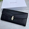 Стильний жіночий гаманець на кнопці B v l g a r i, фото 3