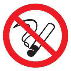 Знак заборони. Не курити Пластик, 300 - фото 1 - id-p1136853217