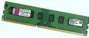 Оперативна пам'ять Kingston DDR3 4Gb 1333MHz PC3-10600U 2Rx8 CL9 1.5 V (KVR1333D3N9K2/8G) Б/В МІНУС