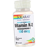 Вітамін К2 SolarayVitamin K-2 50 mcg menaquinone-7 30 veg caps