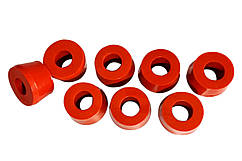 Втулка амортизатора ГАЗ 53, 3307, Валдай, ПАЗ старий зразок силікон червоний (к-кт 8 шт)