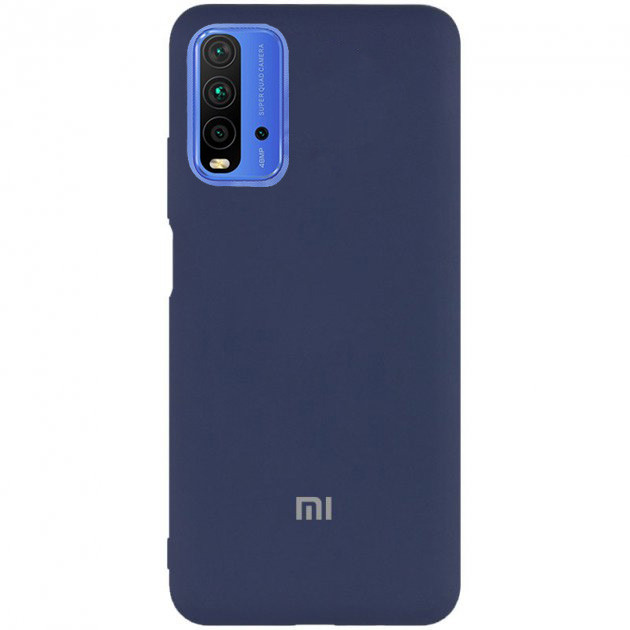 Чохол Silicone case Premium для Xiaomi Redmi 9T Dark Blue (08) темно-синій