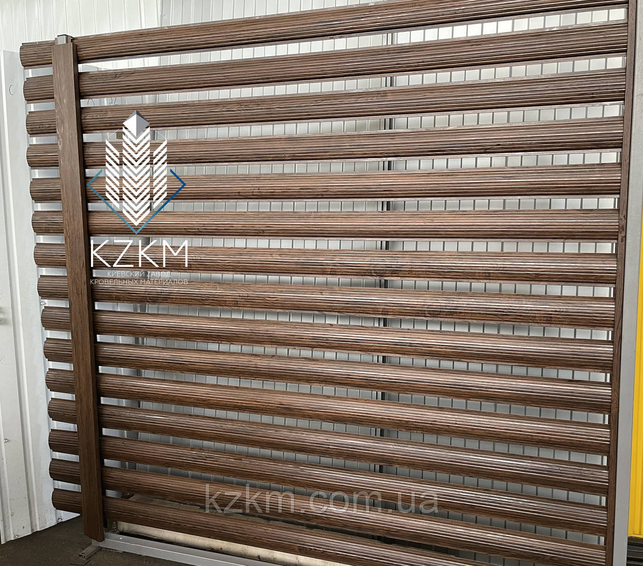 Паркан Ламелі Жалюзі Стандарт металеві під дерево, фото 1