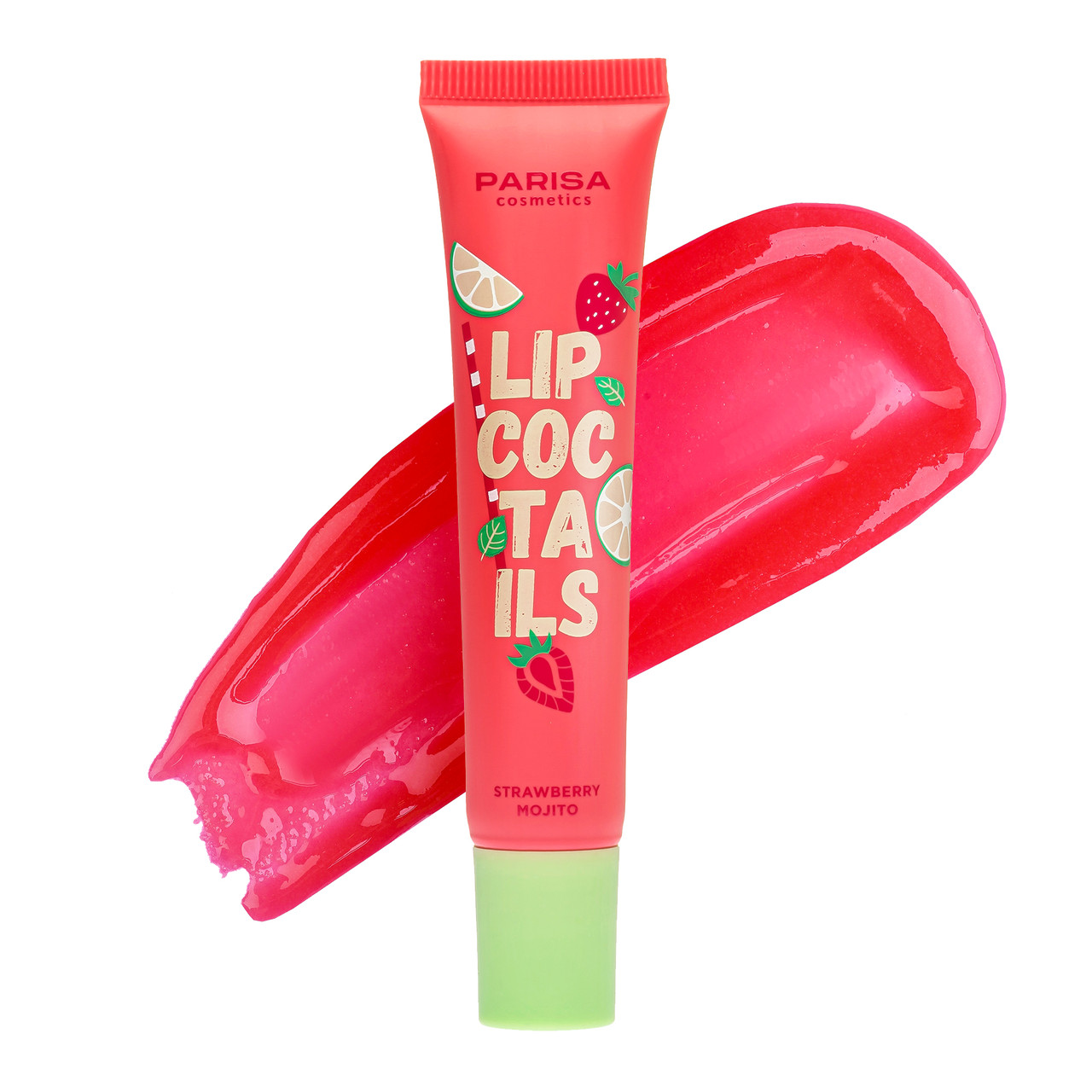 Бальзам для губ "Полуничний мохіто" Parisa SOS Lip Coctails LC-04