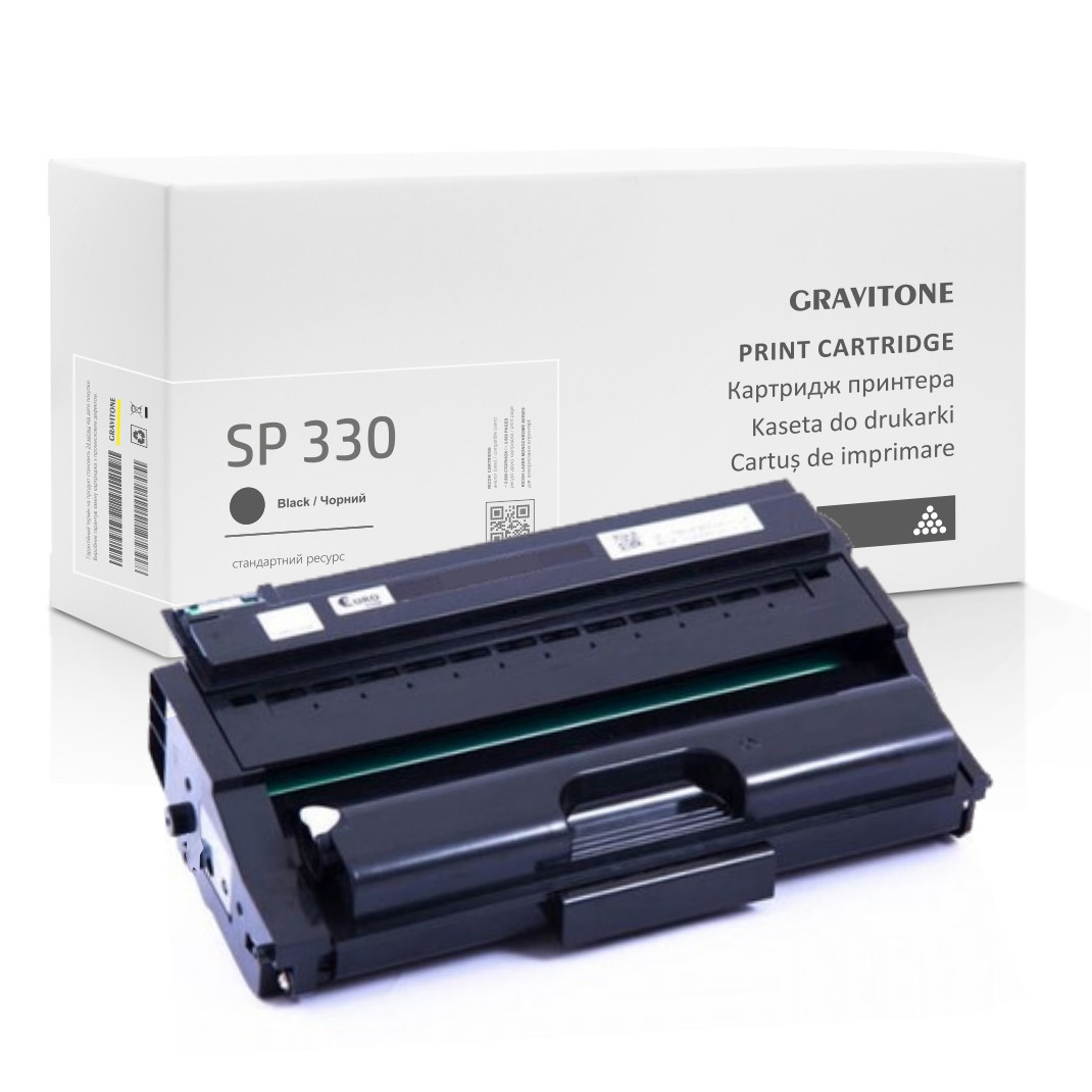 Картридж сумісний Ricoh SP 330 [SP 330L] (408278), 3500 стр, Gravitone (GTR-CRG-SP330-BK)