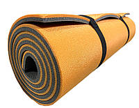 Коврик для фитнеса К-12 оранжево-серый 1800х600х12