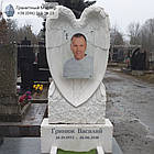 Пам'ятник чоловікові з білого мармуру у вигляді крил № 38, фото 3