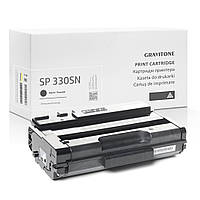 Картридж совместимый Ricoh Aficio SP 330sn, увеличенный ресурс, 7.000 стр., Gravitone (GTR-SP330SN-BK-XL)