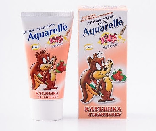 Дитяча зубна паста Aquarelle Kids Полуниця 50 мл (3800023403393)