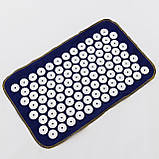 Масажний килимок Аплікатор Кузнєцова (акупунктурний голка для спини) OSPORT Lite Mini (apl-018) Синьо-білий, фото 5