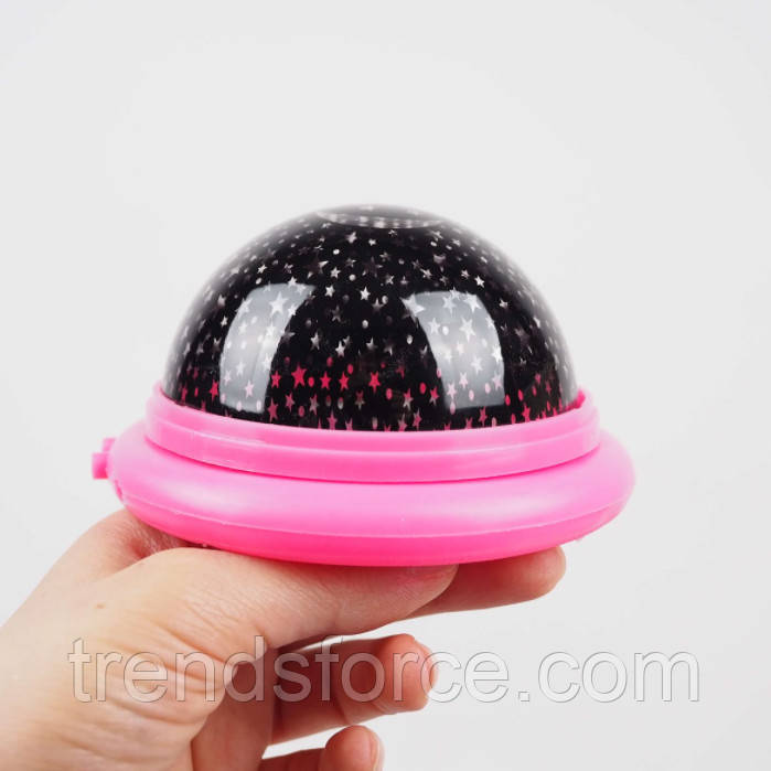 Нічник проєктор зоряне небо New Ufo Star Master Dream, що обертається Рожевий 199725