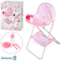 Кукольный стульчик для кормления куклы DeCuevas 53241 с корзиной и аксессуарами. Мебель для кукол**