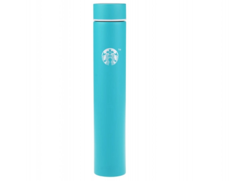 Термос питьевой бирюзовый Starbucks нержавеющая сталь 250 мл для кофе или чая - фото 2 - id-p1543607268