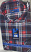 Байкова чоловіча сорочка в клітку тепла Bagin vd-0051 з довгим рукавом, червона картата, фото 6