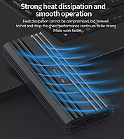 Зовнішня кишеня для M2 SSD NVMe (PCIe) і NGFF (Sata) USB 3.1 Type-C Blueendless 2807SN Original, фото 8