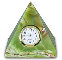 Часы пирамида из Оникса 10х10 см. (4 дюйма)