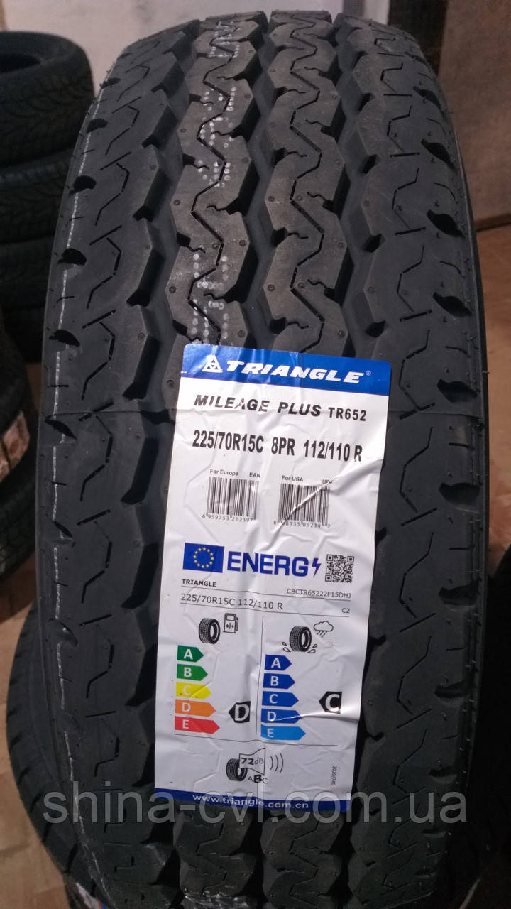 Літні вантажні шини 225/70R15C 8PR 112/110R TRIANGLE MILEAGE PLUS TR652