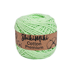 Еко шнур Shikimiki Cotton Premium 2 мм, колір Салатовий Неон