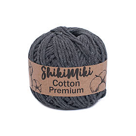 Еко шнур Shikimiki Cotton Premium 2 мм, колір Графітовий