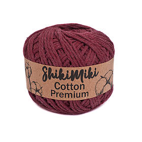 Еко шнур Shikimiki Cotton Premium 2 мм, колір Марсала