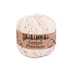 Еко шнур Shikimiki Cotton Premium 2 мм, колір Молочний