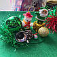Прикраса на подарунок новорічний замість бантика подарункового із новорічних іграшок ручна робота 1 шт, фото 8