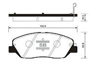 Колодки передние тормозные Santa Fe, Hi-Q (SP1194) (58101-2BA10)