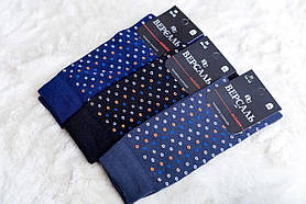 Шкарпетки чоловічі високі стильні бавовняні демісезонні в горошок 42-43 розмір упаковка 12 штук
