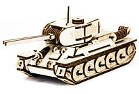 Іграшка дерев'яна Конструктор танкТ-34 127 ел. №HG-0011 Handy Games