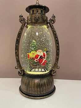 Новорічний Музичний Ліхтар зі снігом