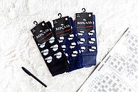 Мужские демисезонные носки качественные хлопковые высокие стильные плотные 44-45 размер 12 штук упаковка