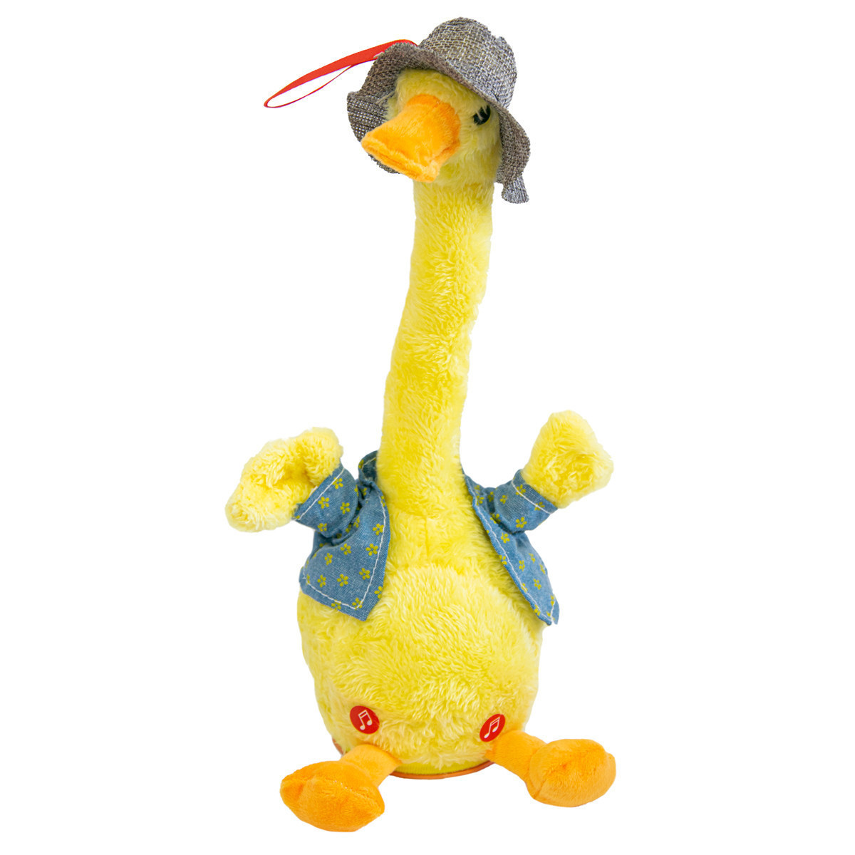 Музична іграшка Танцююча качка Dancing duck для дітей, жовта, фото 1