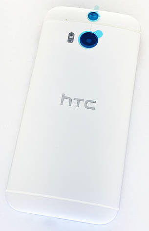Задня кришка для HTC One M8, срібляста, оригінал, фото 1
