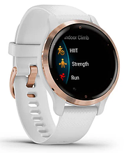Смарт-годинник Garmin Venu 2S Rose Gold Stainless Steel Bezel with White Case and Silicone Band