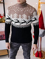 Новогодний свитер с оленями M L XL (46 48 50 )
