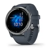 Смарт-годинник Garmin Venu 2 Silver Stainless Steel Bezel with Granite Blue Case and Silicone Band, фото 5