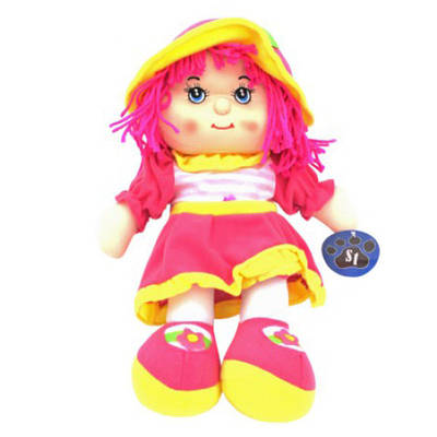 Музична лялька м'яконабивна 84A14ABC (Рожевий)